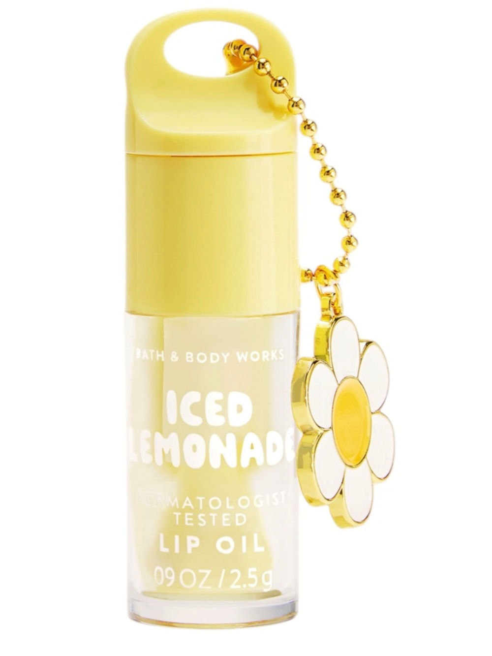 Bath & Body Works ICED LEMONADE Lip Oil with Daisy Charm